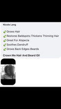 Load image into Gallery viewer, CrownMe Hair And Beard Oil
